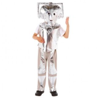 yrs BBC Doctor Dr Who Cyberman Boys Fancy Dressing Up Suit Outfit 