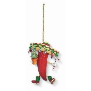 Chili Pepper Sombrero Holiday Christmas Tree Ornament