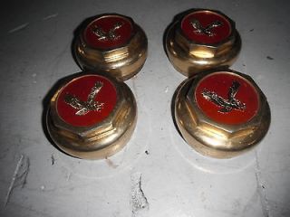  GOLD HEX knockoff DAYTON RIMS wire wheel ko spinner with red chips