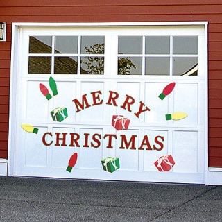 Christmas Merry Christmas Garage Door Decals Outdoor Decoration