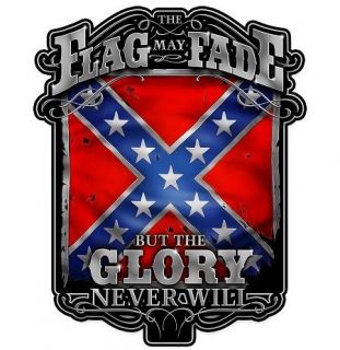   REBEL FLAG GLORY DECAL CAR TRUCK MOTORCYCLE BOAT COMPUTER RV CELL