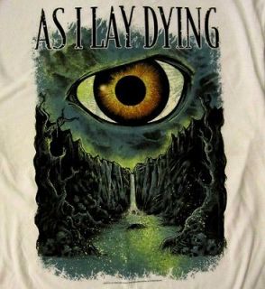 AS I LAY DYING cd lgo DEATH VALLEY Official White SHIRT MED new
