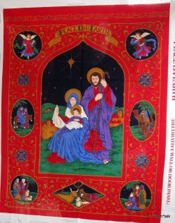 christmas nativity quilt panels