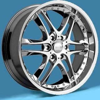 24X10 AKUZA WHEELS 381 BLADE 6X139.7 ET25 CHROME (4) NEW RIMS