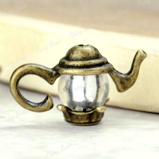Teapot Bead Frames vintage antique Bronze brass wholesale free ship 