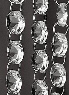   Octagon Chandelier Wedding Chain Garland Clear 1 Meter   5 pcs