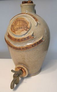 Hand Crafted Pottery Clarendon Old Winery Port Wine Barrel & Brass Tap