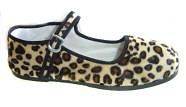 Leopard Chinese Mary Jane Velvet Shoes Lady 4 or 11