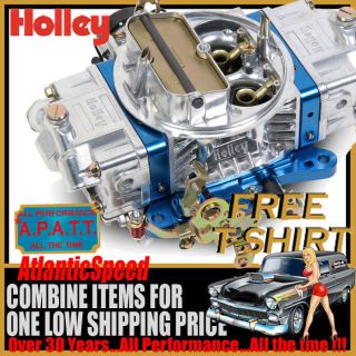 HOLLEY 750 CFM ULTRA DOUBLE PUMPER BLUE ALUMINUM CARBURETOR CARB, SAVE 
