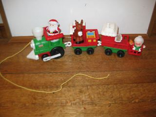   Little People Musical Christmas Train Set Santa Mrs. Claus Reindeer