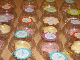 100 Cupcake Favor Boxes   Clear Plastic Containers Graduation