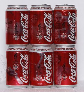 1996 Coca Cola 6 cans set from Turkey, Atlanta 1996