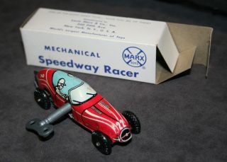 MINT IN BOX MARX WIND UP MECHANICAL SPEEDWAY RACER 1950S OR 60S 