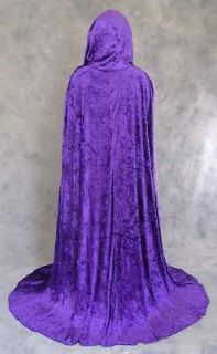 Purple Velvet Cloak Cape Wedding Wicca Medieval SCA Ren