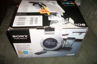 Sony CD Clock Radio with Dual Alarms and Dock Apple iPod and iPhone 