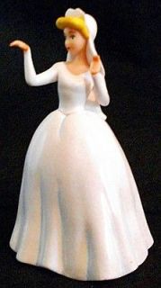 CINDERELLA WHITE WEDDING DRESS Walt Disney PVC TOY CAKE TOPPER Figure 