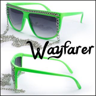 New Silver Chain Halloween Sunglasses Jersey Celebrity Fab Designer 