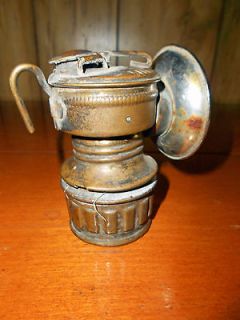 Antique Universal Lamp Co. Guys Dropper Carbide Miners Helmet Lamp 