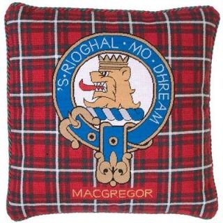 Macgregor Scottish Clan Needlepoint Pillow Tapestry Cushion 