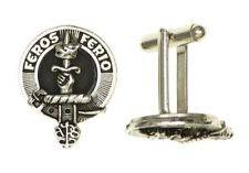 Clan Crested Cuff Links Made In UK Art Pewter Kilt A F