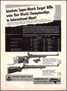 1963 ANSCHUTZ Super Match 1473 Match 1411 Target RIFLE Print AD