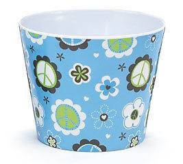   Peace Sign & Flowers #6 Melamine Pot Cover Peaceful Posies Collection