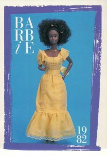 Barbie Collectible Fashion Card  Black Magic Curl Barbie  1982
