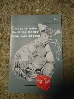 Coca Cola Cooler Salesman Brochure Book Booklet Instruction Manual
