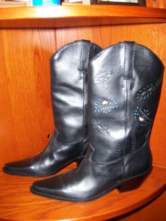 Womans Black Matisse Cowboy Boots 9M