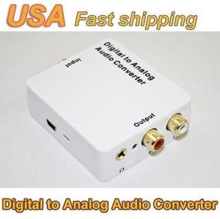 Optical SPDIF/Coaxial Digital to RCA L/R Analog Audio Converter with 3 