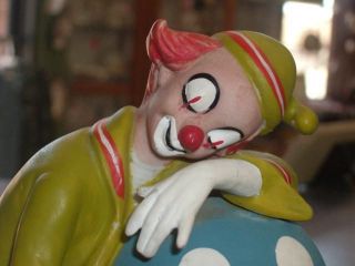 Vintage Tuscany Porcelain Clown Figure Figurine Statue Decor