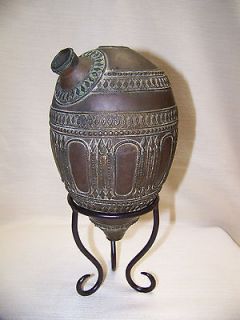 Very Old Islamic Middle Eastern Hookah Copper & Brass? Casing & Clay 