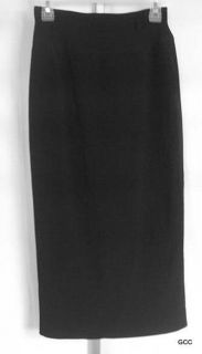 NWOT New Dana Buchman Black Stretch High Waist Long Pencil Skirt 6 S