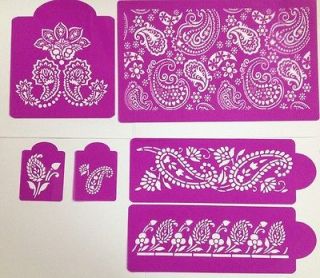 LARGE MEHNDI TIER Cake stencils Awesome set of 6 pieces 