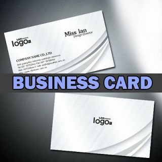 100 Business Cards Printing  full color   2 sided   Free Design