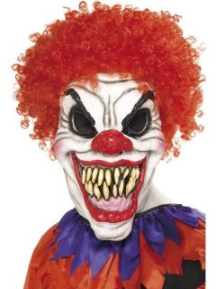 Adult Mens Scary Clown Mask Foam Rubber Smiffys Fancy Dress