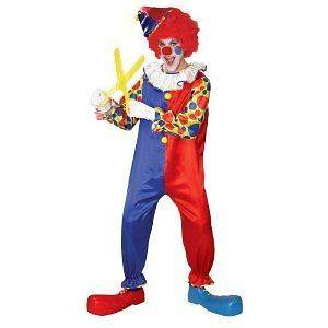 NEW Adult Bubbles The Clown Costume w/ hat Circus Klown Big Top 