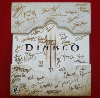 Diablo 3 Collectors Edition Signed By Chris Metzen and the Development 