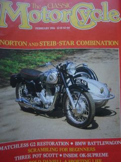   MOTORCYCLE 02/86 NORTON/STEIB STAR COMBI MATCHLES​S G2 BMW R75 ARMY