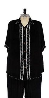 PLUS SIZE We Be Bop Beautiful Beaded SOUTHERN COMFORT Crinkle Rayon 