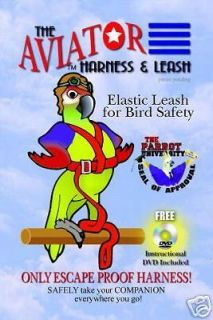 Aviator Bird Harness Leash Birds Fly Train X Small Assorted Colors 