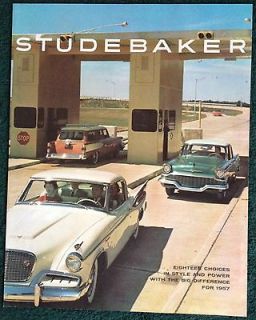 1957 Studebaker Large Brochure  Gold​en Hawk,Silver,Pr​esident 