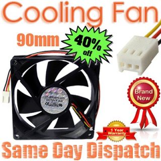 90mm PC Cooling 3Pin Fan Cooler System Gaming Personal Computer Case 