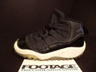 2000 Baby Nike Air Jordan XI 11 Retro SPACE JAM BLACK BLUE LEFT SHOE 