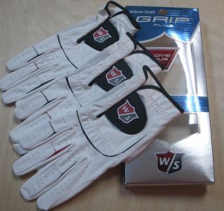 Wilson Staff Grip Plus Golf Gloves 4 Left Handed Golfer  3 PK  Free 