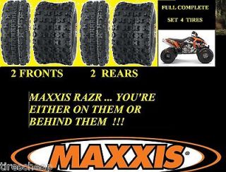   OUTLAW 500 (SET 4) 21X7 10 , 20X11 9 MAXXIS RAZR 6 PLY SPORT ATV TIRES