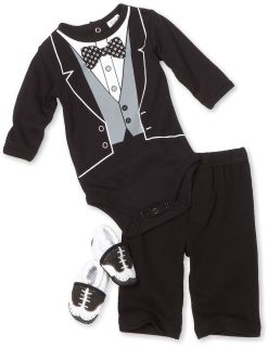 TUXEDO COSTUME & OUTFIT, BABY BOYS 3 PIECE TUXEDO CREEPER WITH PANT 