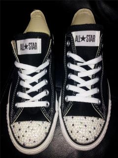 Pearl Covered toe Converse Shoes Trainers Custom Made with scattered 