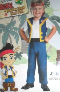   Toddler Boy Disney Jake Never Land Pirates Character Halloween Costume