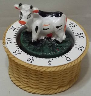   Farm Yard Cow Mechanical Cooking Egg Kitchen Timer 0 60 Minutes